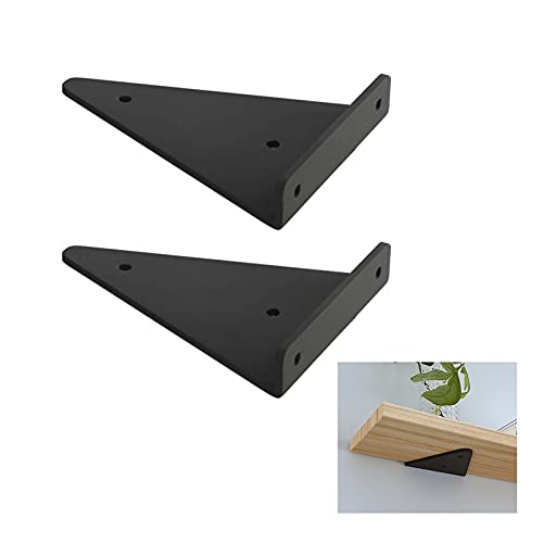 Robuste Wandregalhalterung, 2 Stück, schwarz, 23,1 x 17 cm, dreieckige Unterstützung für schwebende Regale, verdecktes Design, stabil, 23 x 17 cm, für Zuhause und Büro Robuste Wandregalhalterung, 2 Stück, schwarz, 23,1 x 17 cm, dreieckige Unterstützung für schwebende Regale, verdecktes Design, stabil, 23 x 17 cm, für Zuhause und Büro von Generisch