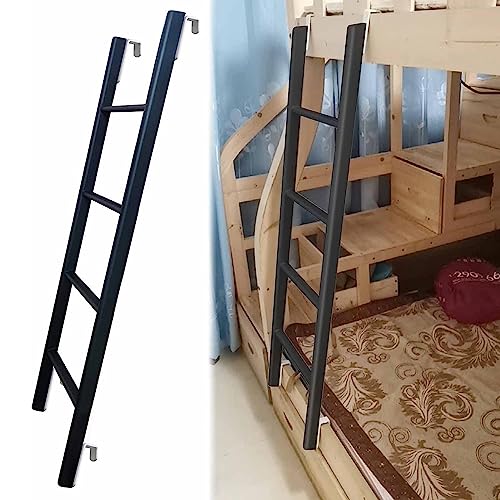 Robuste schwarze Doppelstockbettleiter – stabile Kletterstufe für Schlafsäle, Wohnmobile und Camping – ideales Reisezubehör für einfachen Zugang zum Hochbett von Generisch