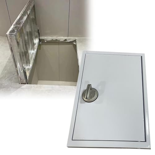Robuste versteckte Kellertür – vertiefte Kriechraum-Zugangsplatte für Fliesen/Marmor/Holzböden, verdeckte Eingangstür, 104 x 53 cm, perfekt für Renovierung und Lagerlösungen von Generisch