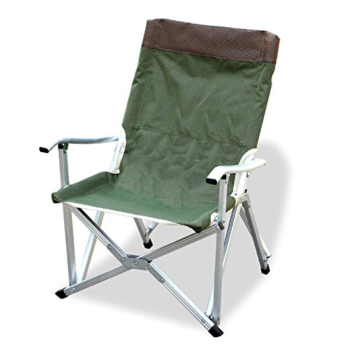 Robuster, tragbarer Outdoor-Klappstuhl mit Armlehne, kompaktes und stabiles Design, ideal für Strand, Angeln, Wandern, inklusive Tragetasche von Generisch