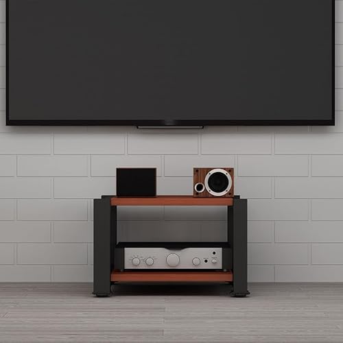 Robuster AV-Geräteschrank, mehrstöckiges Audio-Regal, 2/3/4 Etagen, offener Medienständer für Stereo, Eck-Entertainment-Center, Teak-Finish, langlebiges und stilvolles Design Robuster AV-Geräteschrank, mehrstöckiges Audio-Regal, 2/3/4 Etagen, offener Medienständer für Stereo, Eck-Entertainment-Center, Teak-Finish, langlebiges und stilvolles Design von Generisch
