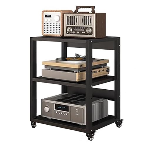 Robuster AV-Regalturm – 2-stöckiges Audio-Regal auf Rädern für Entertainment-Stereo-Komponenten, langlebiges Design, platzsparende Aufbewahrungslösung Robuster AV-Regalturm – 2-stöckiges Audio-Regal auf Rädern für Entertainment-Stereo-Komponenten, langlebiges Design, platzsparende Aufbewahrungslösung von Generisch