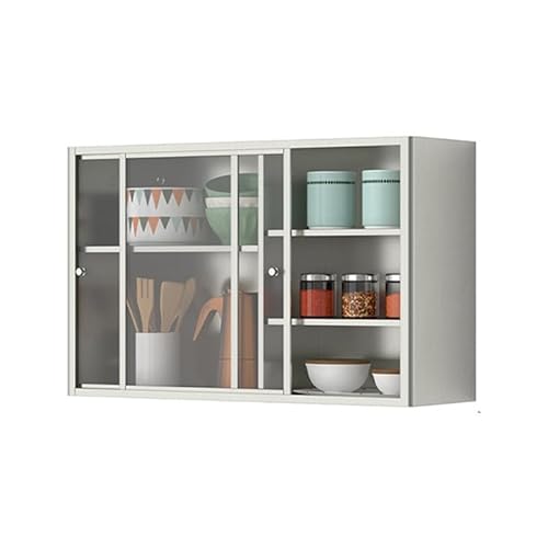 Robuster Edelstahl-Garagen-Wandschrank mit Schiebetür und abnehmbaren Regalen, Wandmontage, Aufbewahrungsschrank für Bad und Küche, Silber/Transparent, 100 x 60 x 30 cm Robuster Edelstahl-Garagen-Wandschrank mit Schiebetür und abnehmbaren Regalen, Wandmontage, Aufbewahrungsschrank für Bad und Küche, Silber/Transparent, 100 x 60 x 30 cm von Generisch