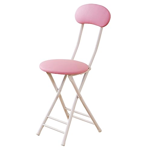 Robuster Klapphocker – zusammenklappbares rundes Design mit gepolsterter hoher Rückenlehne für Komfort, ideal für den Heimgebrauch von Generisch