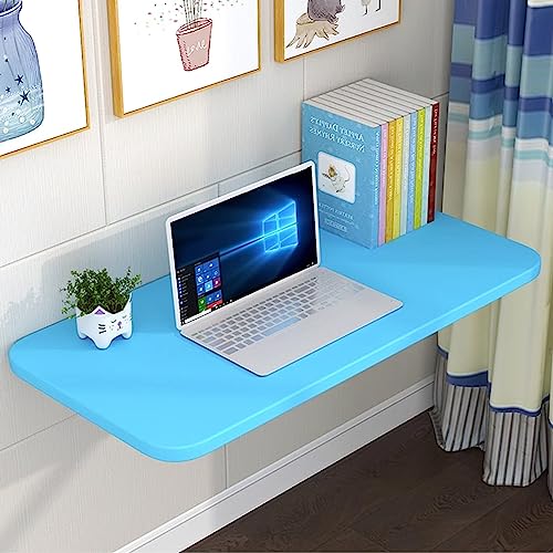 Robuster Klapptisch zur Wandmontage, für Waschküche, Küche, Esszimmer oder Büro, multifunktionaler blauer platzsparender Tisch (Größe: 70,1 x 40,9 cm) von Generisch