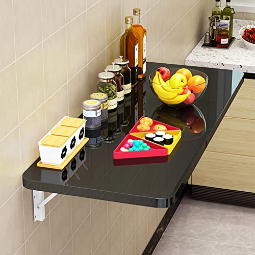 Robuster Klapptisch zur Wandmontage, für kleine Räume, vielseitiger Klapptisch für Küche, Waschküche oder Restaurant, Schwarz, 120 x 50 cm Robuster Klapptisch zur Wandmontage, für kleine Räume, vielseitiger Klapptisch für Küche, Waschküche oder Restaurant, Schwarz, 120 x 50 cm von Generisch