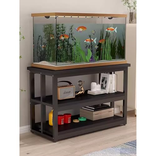Robuster Metall-Aquariumständer – 3-stöckiges Regal für Aquarien, Züchter, Schildkröten, Reptilien-Terrarien – stabiles Regal für Zuhause oder Büro von Generisch