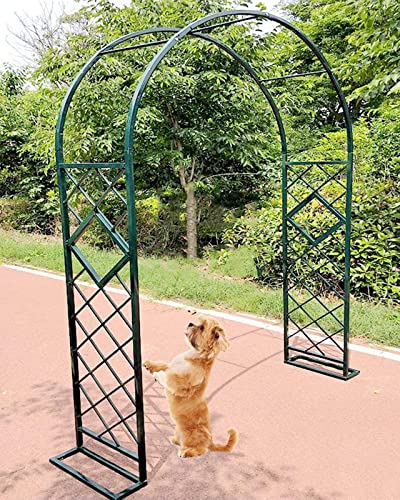 Robuster Metall-Gartenbogen für Kletterpflanzen, Rosenlaube mit Sockel, Pergola-Spalier für Hinterhof, Terrasse und Blumengarten, 2,5 m von Generisch