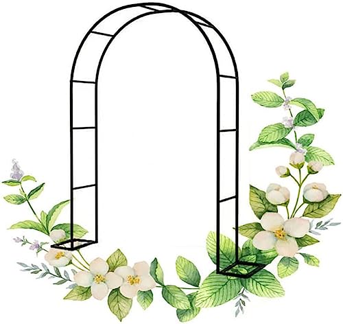 Robuster Metall-Gartenbogen für Kletterpflanzen, schwarze Rosenlaube, Stützständer, stilvolle Gartendekoration, langlebiger Outdoor-Torbogen, 3 m x 2,2 m Größe Robuster Metall-Gartenbogen für Kletterpflanzen, schwarze Rosenlaube, Stützständer, stilvolle Gartendekoration, langlebiger Outdoor-Torbogen, 3 m x 2,2 m Größe von Generisch