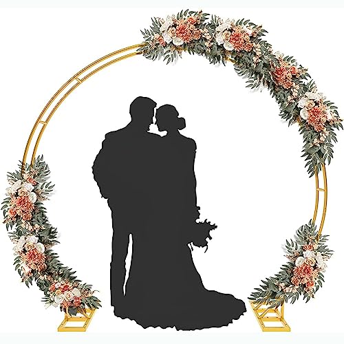 Robuster Metall-Hochzeitsbogen – Rostfreies Mondtor in Gold/Schwarz/Weiß für elegante Brautparty-Dekoration – stabile runde Gartenlaube für Veranstaltungen im Freien Robuster Metall-Hochzeitsbogen – Rostfreies Mondtor in Gold/Schwarz/Weiß für elegante Brautparty-Dekoration – stabile runde Gartenlaube für Veranstaltungen im Freien von Generisch