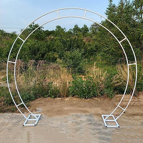 Robuster Metall-Hochzeitsbogen – rostfreier Kreis Gartenlaube für Brautparty und Gartendekoration von Generisch