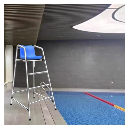 Robuster Rettungsschwimmer-Stuhl für Wasserpark und Pool, 10 - 150 cm hoch, abnehmbare Edelstahl-Aussichtsplattform, langlebiger Barhocker, Sicherheit und Komfort von Generisch