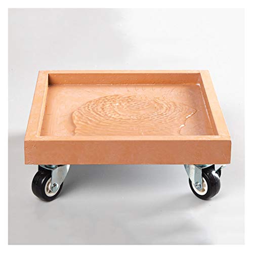 Robuster Rollpflanzen-Caddy mit Rollen, quadratisches Tablett aus Kunstharz für einfaches Bewegen von Blumentöpfen im Innen- und Außenbereich von Generisch