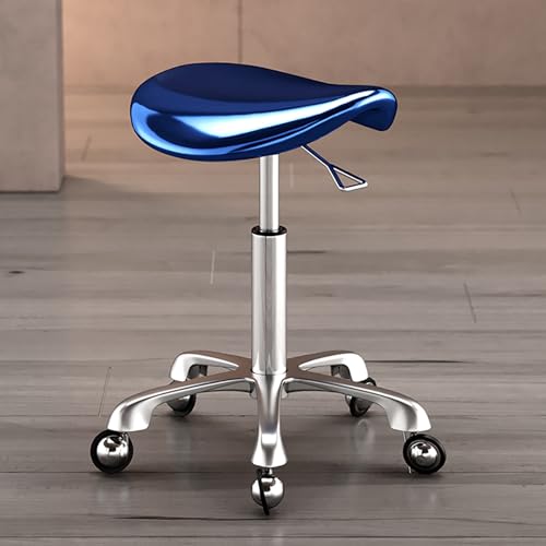 Robuster Rollsattelhocker, höhenverstellbar, um 360 Grad drehbar, für medizinische Massagen, Salons, Küche, Spa, Zeichnen, Nail-Tech von Generisch