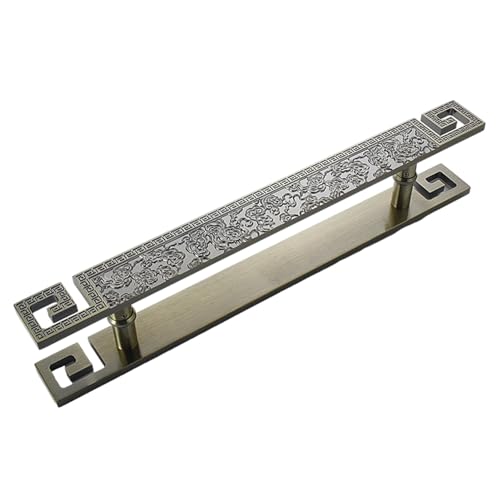 Robuster Scheunentürgriff aus antikem Messing, 80 cm lang, Schiebegriff für Innen- und Außentüren, rustikales Bronze-Finish für Bauernhaus-Dekoration von Generisch