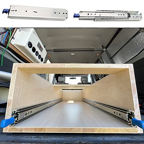 Robuster Schubladenschienen – seitliche Montageschienen für Werkzeugkisten, Badezimmer-Waschtische, LKW-Betten und Wohnmobile – reibungsloser Betrieb und langlebiges Design von Generisch