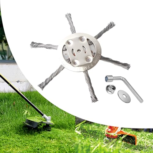 Robuster Stahldraht-Rasentrimmerkopf, Universal-Freischneider-Aufsatz Für Benzin-Rasentrimmer, Langlebiges Knotendraht-Design, Ersatzkopf Für Garten Und Unkraut Robuster Stahldraht-Rasentrimmerkopf, Universal-Freischneider-Aufsatz Für Benzin-Rasentrimmer, Langlebiges Knotendraht-Design, Ersatzkopf Für Garten Und Unkraut von Generisch