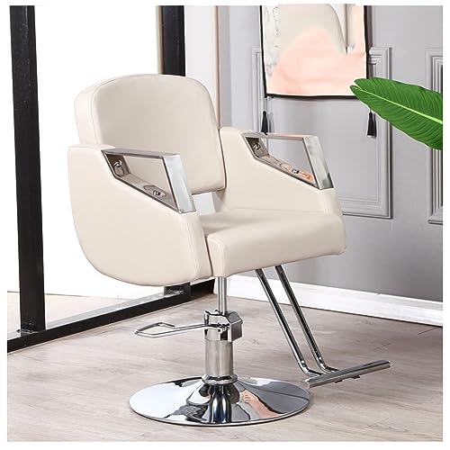 Robuster hydraulischer Salonstuhl, mit 360°-Drehgelenk und Fußstütze, für Friseur-Styling und Beauty-Spa-Shampoo von Generisch