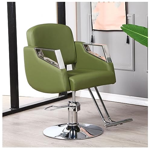 Robuster hydraulischer Salonstuhl mit 360°-Drehgelenk und Fußstütze für Friseur-Styling und Beauty-Spa-Shampoo, unterstützt bis zu 150 kg von Generisch