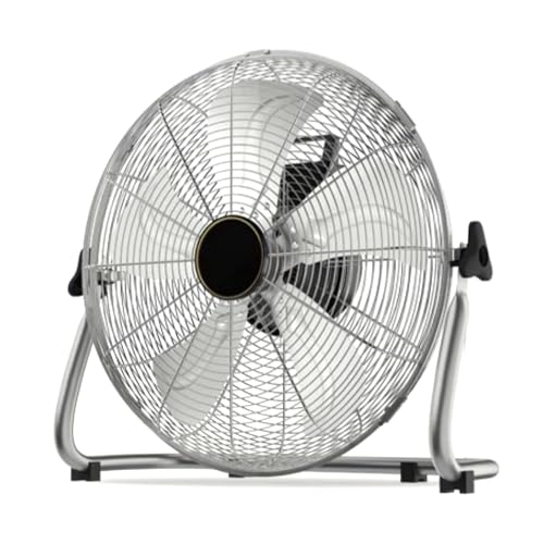 Robuster industrieller Standventilator, Hochgeschwindigkeits-Metall-Standventilator mit 130° Neigung, leiser kommerzieller Ventilator für Garage, Lager, Terrasse und Fabrik von Generisch