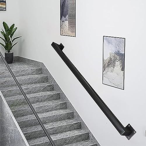 Robustes 2 m schwarzes Metallrohr, industrielles Eisenrohr, Treppengeländer zur Wandmontage für den Innenbereich und stilvolle Sicherheitslösung Robustes 2 m schwarzes Metallrohr, industrielles Eisenrohr, Treppengeländer zur Wandmontage für den Innenbereich und stilvolle Sicherheitslösung von Generisch