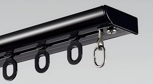 Robustes Aluminium-Deckenvorhangschienensystem – leises Raumteiler-Set, erhältlich in 1 m bis 12 m Länge, schwarze Rollvorhangschienen für reibungslosen Betrieb Robustes Aluminium-Deckenvorhangschienensystem – leises Raumteiler-Set, erhältlich in 1 m bis 12 m Länge, schwarze Rollvorhangschienen für reibungslosen Betrieb von Generisch