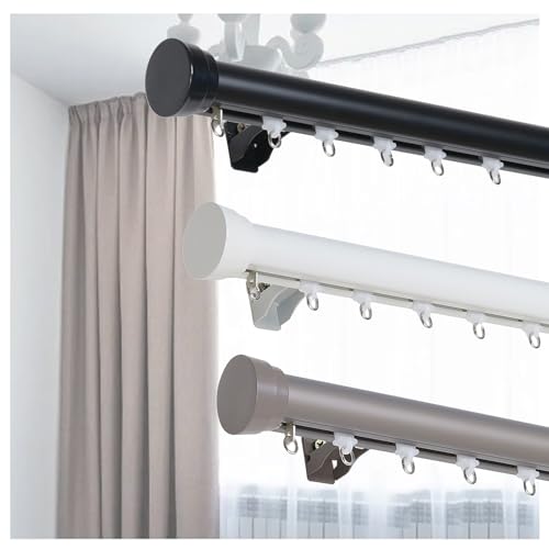 Robustes Aluminium-Vorhangschienensystem – Wandmontiertes Raumteiler-Set mit Hardware für einfache Installation und vielseitige Raumlösungen Robustes Aluminium-Vorhangschienensystem – Wandmontiertes Raumteiler-Set mit Hardware für einfache Installation und vielseitige Raumlösungen von Generisch