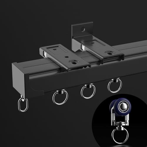 Robustes Aluminium-Vorhangschienensystem mit 90-Grad-Eckbiegung, ideal für L-förmige U-förmige Raumteiler und Duschvorhänge, Decken- oder Wandmontage von Generisch
