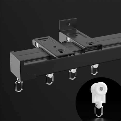 Robustes Aluminium-Vorhangschienensystem mit 90-Grad-Eckbiegung, ideal für L-förmige U-förmige Raumteiler und Duschvorhänge, Decken- oder Wandmontage von Generisch