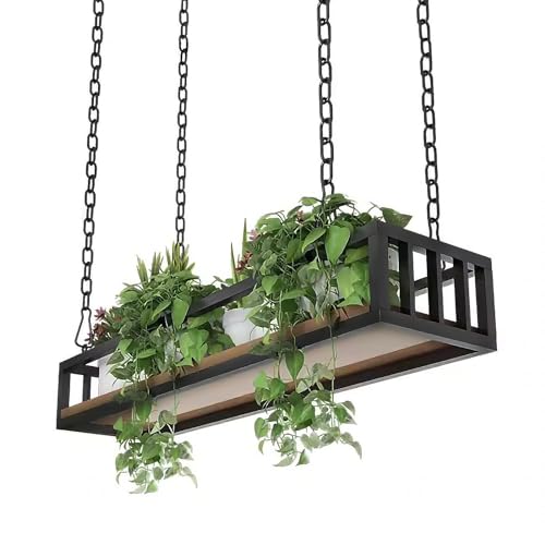 Robustes Deckenregal – verstellbarer schwebender Pflanzenständer, hängender Blumentopfhalter und Regal für Zuhause, Café und Blumenladen – 100 cm Größe, perfekt für Innendekoration von Generisch