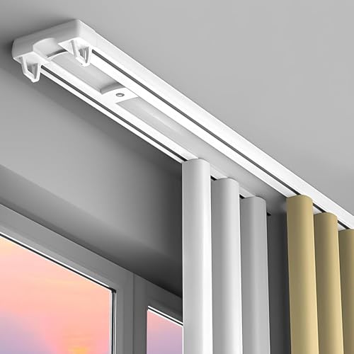 Robustes Doppelläufiges Vorhangschienensystem für Deckenmontage Raumteiler und Schiebevorhänge Robustes Doppelläufiges Vorhangschienensystem für Deckenmontage Raumteiler und Schiebevorhänge von Generisch