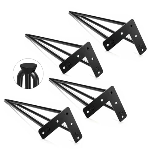 Robustes Eisen-Tischbein-Set, stabiles 3-Stangen-Design für verbesserte Stabilität, perfekt für Nachttische, Couchtische und Kommoden von Generisch