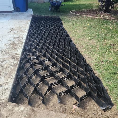 Robustes HDPE-Wabenkies-Stabilisatorgitter für Auffahrt und Gartenweg, Geo-Gittersystem (10 cm tief, 6 m x 10 m) – Landschaftsbodenstützlösung von Generisch