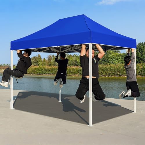 Robustes Pop-Up-Zelt, 2 x 2 m3 x 4,5 m, höhenverstellbar, zusammenklappbar, mit 500 kg Tragkraft, UV-Schutz und stabilen 4 cm Beinen für Outdoor-Events, Grillabende und Notfälle (blau) von Generisch