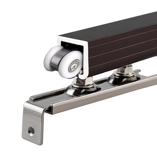 Robustes Schiebetürschienensystem, Einzelschienen-Set für reibungslosen und leisen Betrieb, ideal für Kleiderschrank, Schlafzimmer, Büro und Küchentüren Robustes Schiebetürschienensystem, Einzelschienen-Set für reibungslosen und leisen Betrieb, ideal für Kleiderschrank, Schlafzimmer, Büro und Küchentüren von Generisch