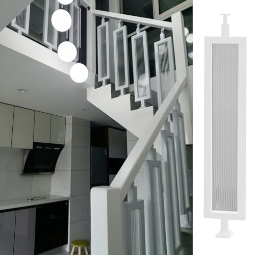 Robustes Treppengeländer-Set aus Eisen und Glas, elegantes Innengeländer-Set, weiß, 95 cm, Treppengeländer für moderne Häuser, stilvolle Sicherheitslösung Robustes Treppengeländer-Set aus Eisen und Glas, elegantes Innengeländer-Set, weiß, 95 cm, Treppengeländer für moderne Häuser, stilvolle Sicherheitslösung von Generisch