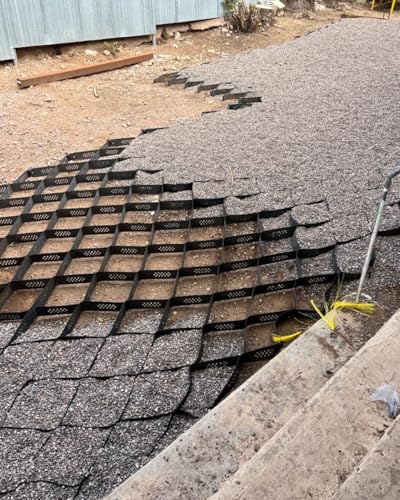 Robustes Waben-Kiesgitter für Wege und Einfahrten, langlebiges HDPE-Bodengitter für Gartenhaus, Gehwegeinfassung im Freien (6 x 7 m) von Generisch