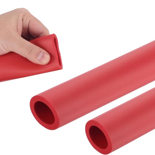 Rohrisolierung Schaumstoff, Rohrschale Isolierschlauch 18/22/25/28/32.0mm Schaumstoffschlauch Für Griffe Isolierschlauch Rohrdämmung Isolierung Rohr(Rot,ID25mmx5mmx1.0m) von Generisch