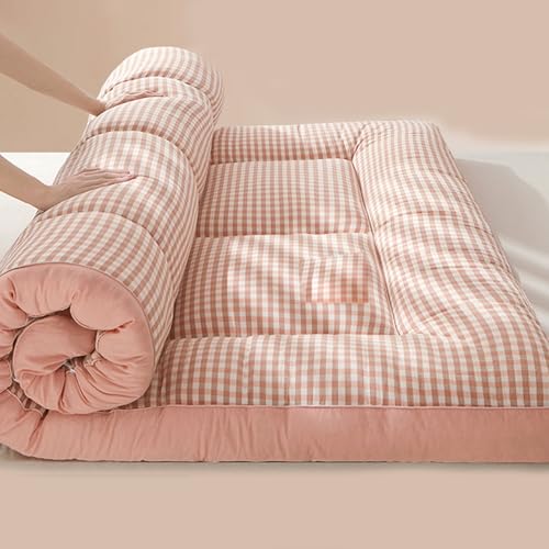 Rollbare Futon-Matratze, 120 x 200 cm, faltbare Bodenmatratze, braun, tragbare Klappmatratze für Camping und Schlafen auf dem Boden Rollbare Futon-Matratze, 120 x 200 cm, faltbare Bodenmatratze, braun, tragbare Klappmatratze für Camping und Schlafen auf dem Boden von Generisch