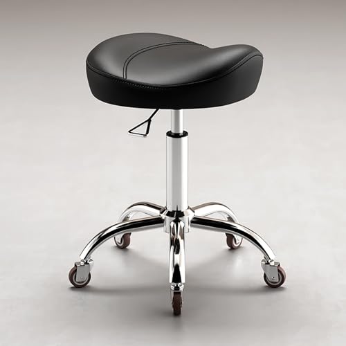 Rollhocker mit Rollen, höhenverstellbarer Drehstuhl für Massage, Spa, Salon und Haarschneiden von Generisch