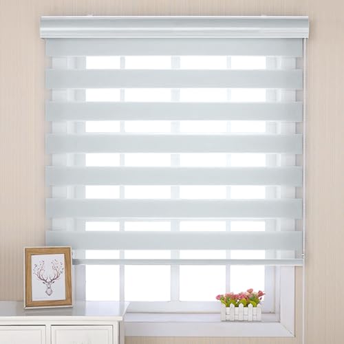 Rollo 70x130cm Hellgrau lichtdurchlässiger Stoff einfach zu installieren Innenfenster Sonnenschutz moderner venezianischer Stil perfekt für Wohnkultur von Generisch