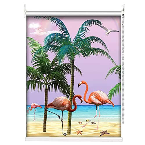 Rollo mit Flamingo-Muster, 100 % Verdunkelung, zuschneidbar, für Zuhause, Hotel, Küche, Bad, Mädchenzimmer Rollo mit Flamingo-Muster, 100 % Verdunkelung, zuschneidbar, für Zuhause, Hotel, Küche, Bad, Mädchenzimmer von Generisch