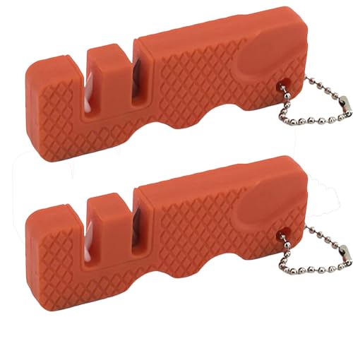 Rollschleifer Messerschärfer, 2 Stück Mini-Messerschärfer Stein Messerschärfer Outdoor-Werkzeuge Küche Multifunktions tragbarer Mini-Schärfstein für Outdoor-Reisen von Generisch
