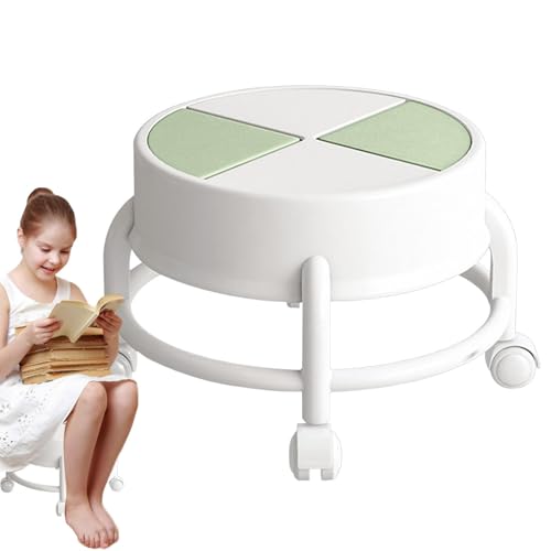 Rollsitz - Hocker mit Rollen | Sitz mit niedrigen Rollen | 360° Niedrigrollstuhl Drehhocker mit Rädern Drehstuhl mit niedriger Höhe Kompaktrollstuhl inkl von Generisch