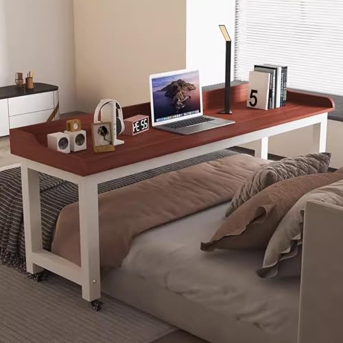 Rolltisch mit Rollen, verstellbarer Schreibtisch für King-Size-Bett, multifunktional, Bar und Esstisch, Laptopwagen, Schwarz und Grau Rolltisch mit Rollen, verstellbarer Schreibtisch für King-Size-Bett, multifunktional, Bar und Esstisch, Laptopwagen, Schwarz und Grau von Generisch