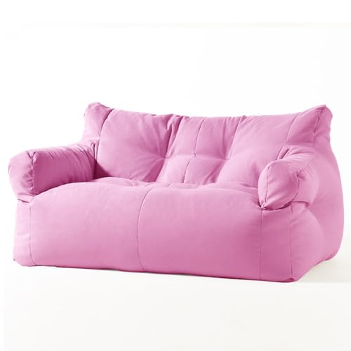 Rosa Doppel-Sitzsack Sofa Stuhl für Wohnzimmer Schlafzimmer Balkon Moderne Einfache Faule Möbel für Freizeit (Keine Füllstoffe) von Generisch