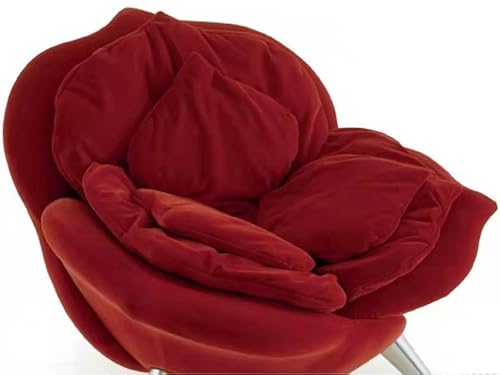 Rose Petal Akzentstuhl, moderner Designer Samt Loungesessel, Rot, 87 x 86 x 78 cm Rose Petal Akzentstuhl, moderner Designer Samt Loungesessel, Rot, 87 x 86 x 78 cm von Generisch