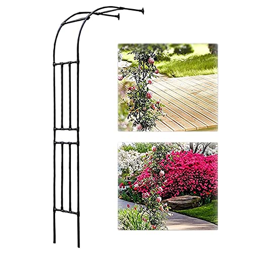 Rosenbogen Kletterpflanze Metall Torbogen Rankgitter Pergola Wetterfest Halbe Seitenwand Gartenpavillon Hochzeitsbogen Dekorative Struktur von Generisch