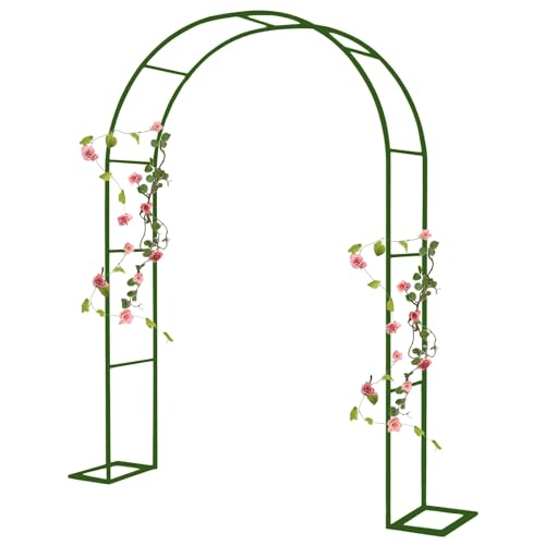 Rosenbogen Metall für Garten 220/230cm Höhe Grün Gartenlaube Hochzeit Dekoration Outdoor Rankgitter für Partys Geburtstage und Brautduschen (Größe:140*230cm) von Generisch