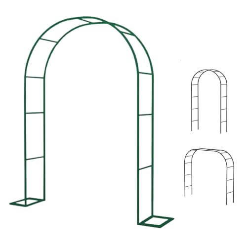 Rosenbogen aus Metall für den Garten, große Metall-Pergola für Kletterpflanzen, Hochzeitsspalier, Outdoor-Dekoration, grüne Gartenlaube, 3 x 2,5 x 0,4 m, perfekt für Partys und Veranstaltungen von Generisch
